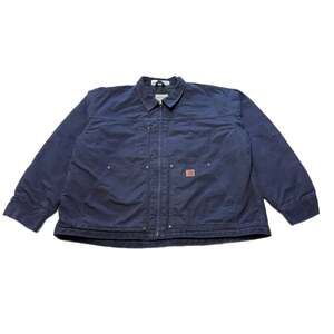 Carhartt 378-20 Navy Blue Quilt-Lined Tradesman Duck Jacket Size 2XL